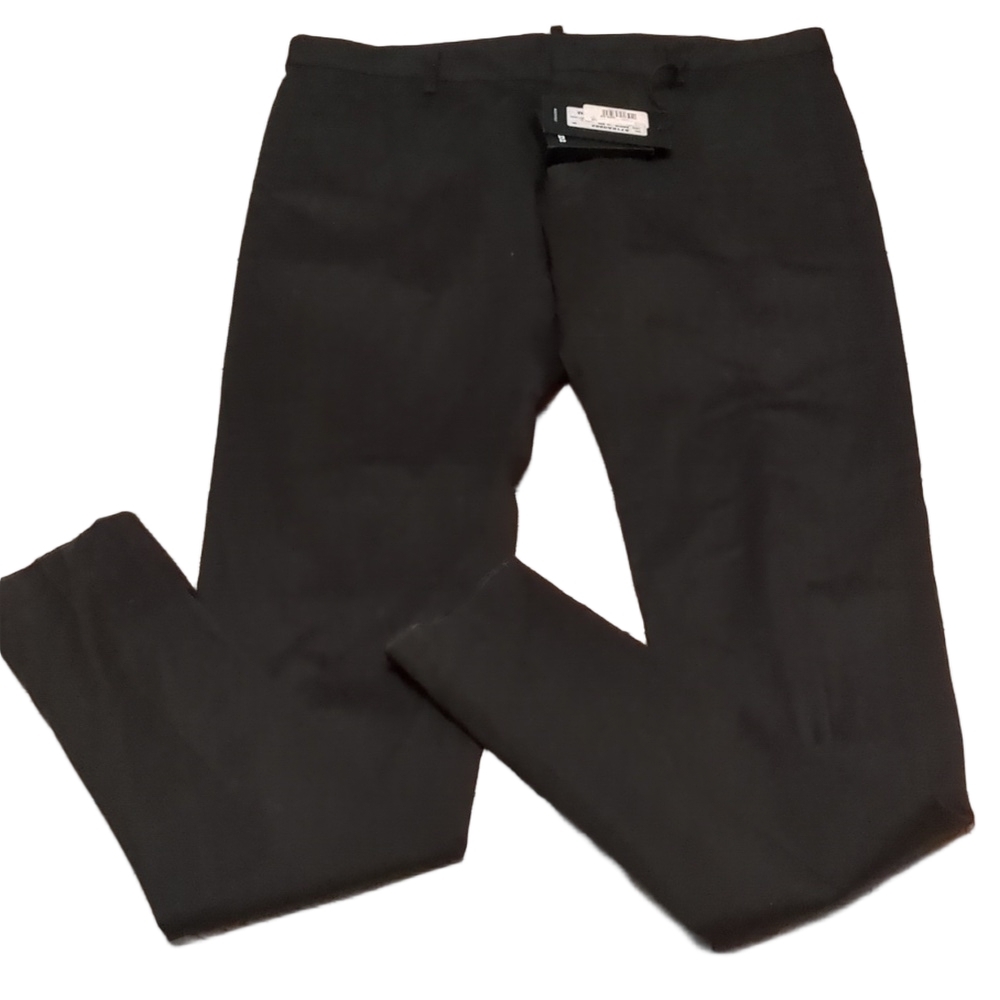 Dsquared2 wool blend black trousers size italian 48